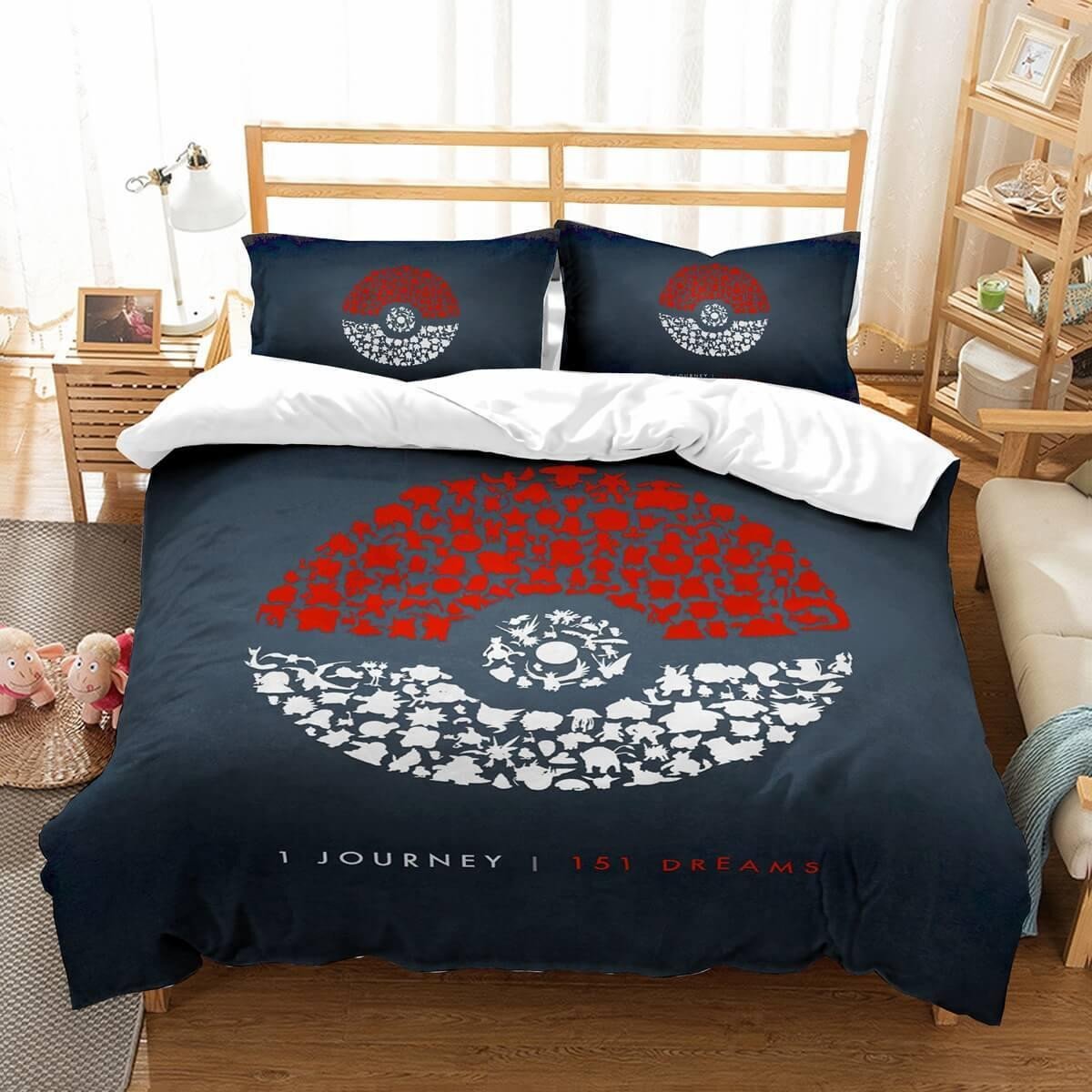 3d Customize Pokemon Bedding Set Duvet Cover Set Bedroom Setbedlinen