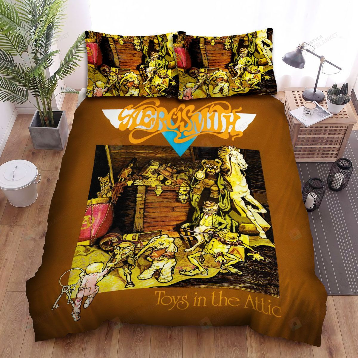 Aerosmith Toys In The Attic Album Cover Bed Sheets Spread Comforter Duvet Cover Bedding Sets