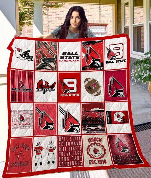 Ball State Cardinals Quilt Blanket