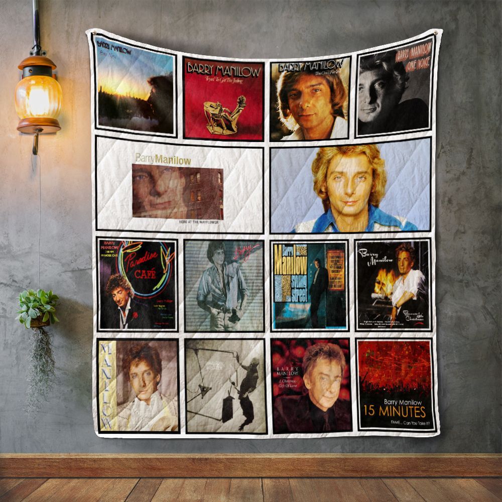 Barry Manilow Album Covers Quilt Blanket