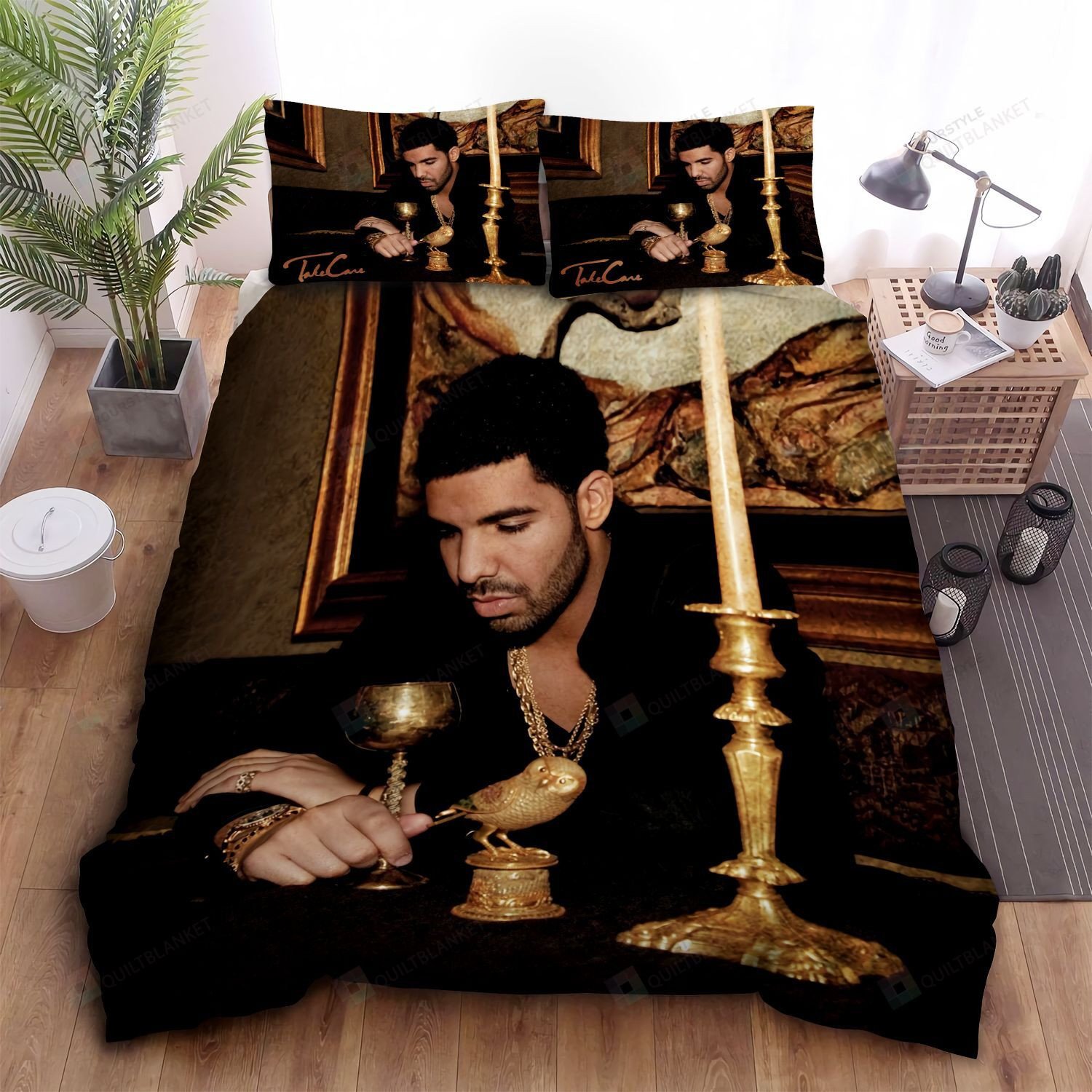Drake Take Care Album Art Cover Bed Sheets Spread Duvet Cover Bedding Sets