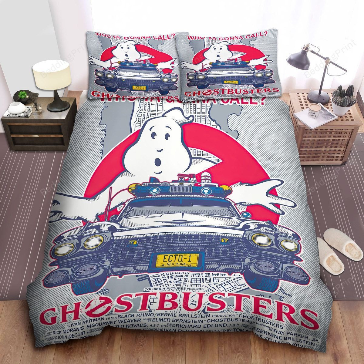 Ghostbusters Who Ya Gonna Call Bed Sheets Duvet Cover Bedding Set