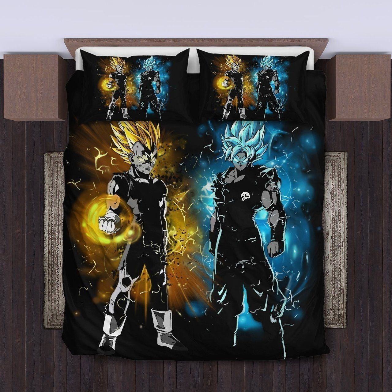 Goku And Vegeta Of Dragon Ball Bedding Set Duvet Cover Pillow Cases
