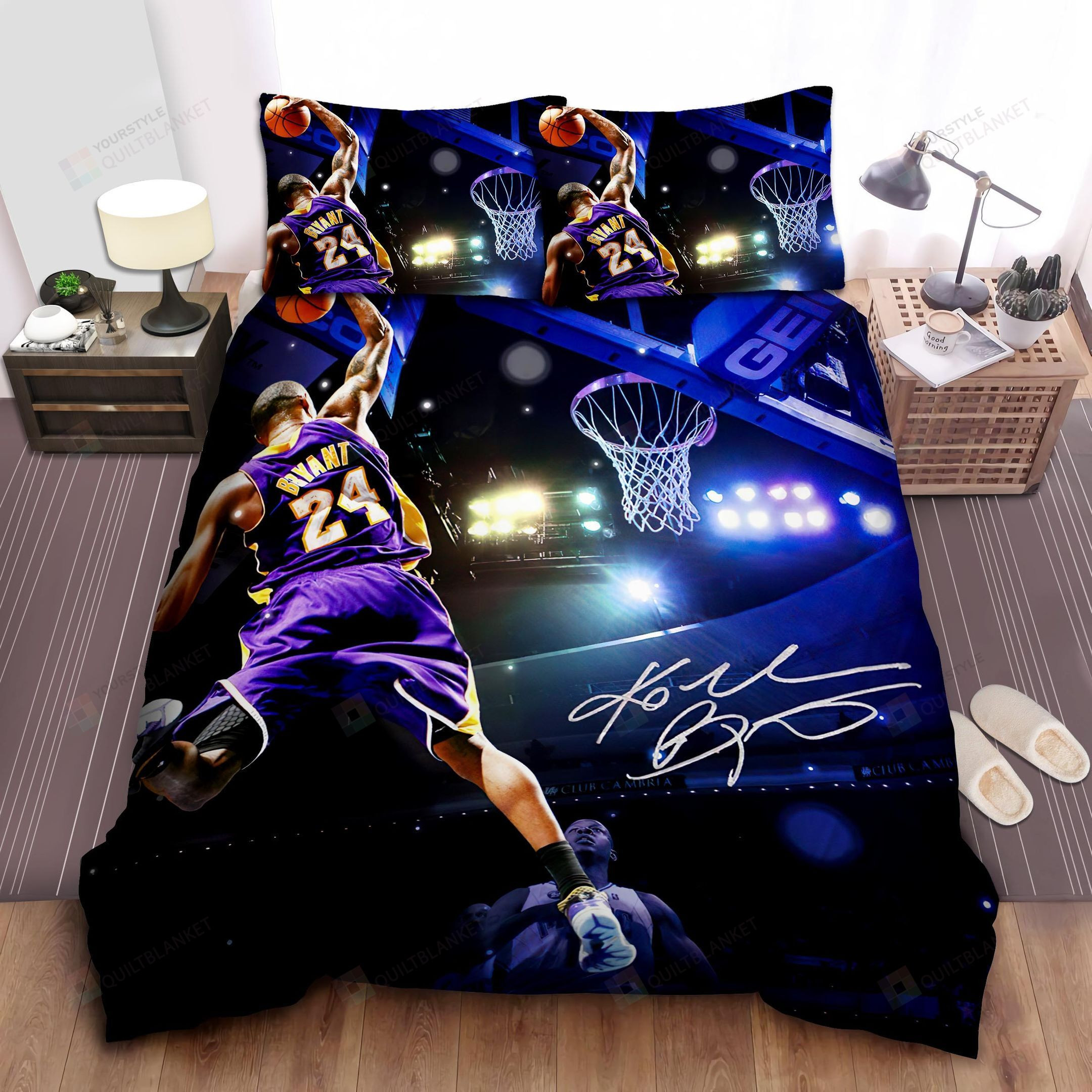 Kobe Bryant Dunking Bed Sheets Duvet Cover Bedding Sets