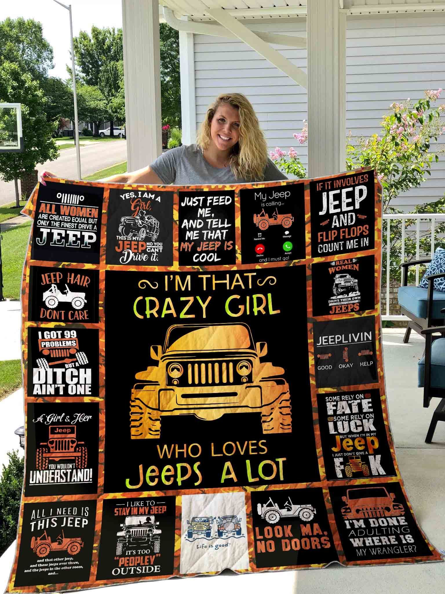 Ll 8211 Jeep Car Quilt Blanket