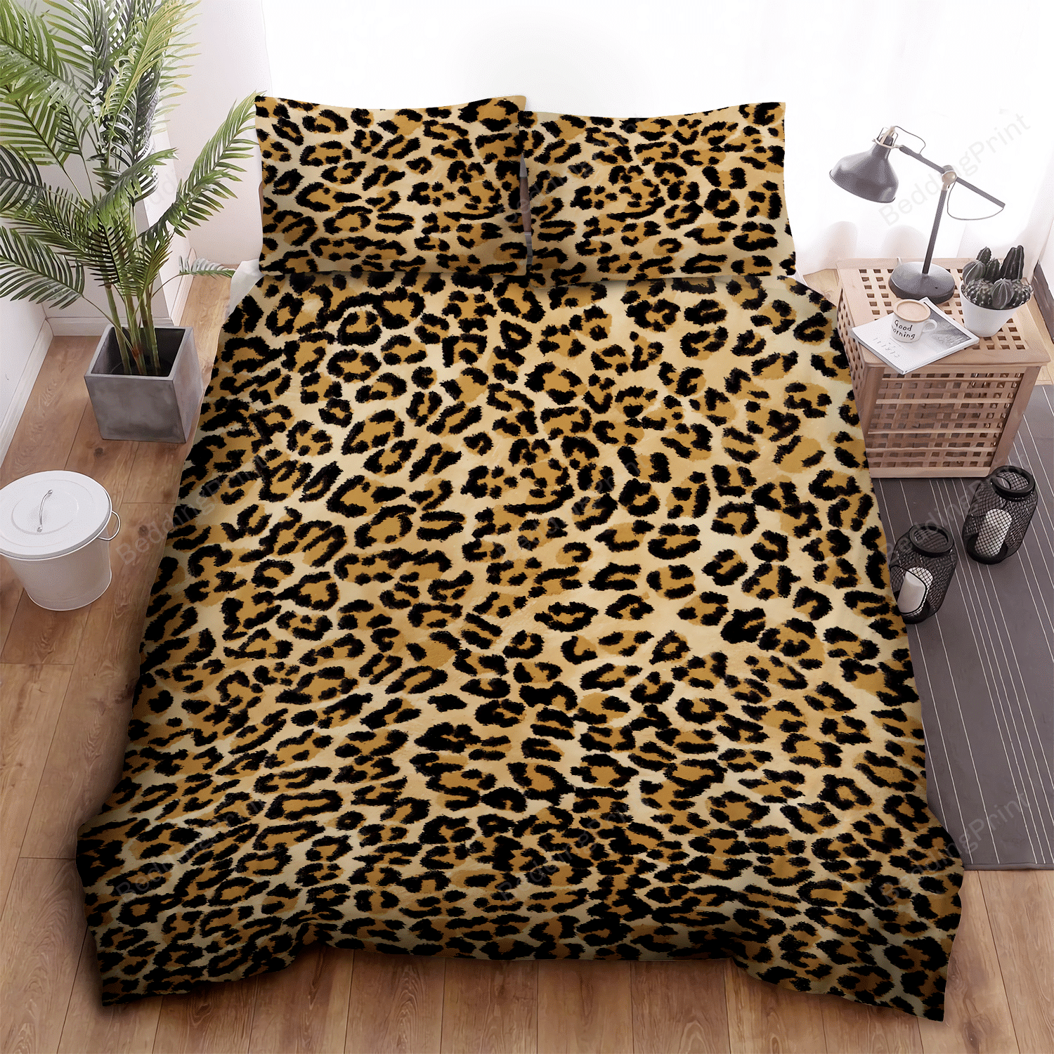 Luxury Leopard Print Bedding Set Bed Sheets Duvet Cover Bedding Sets