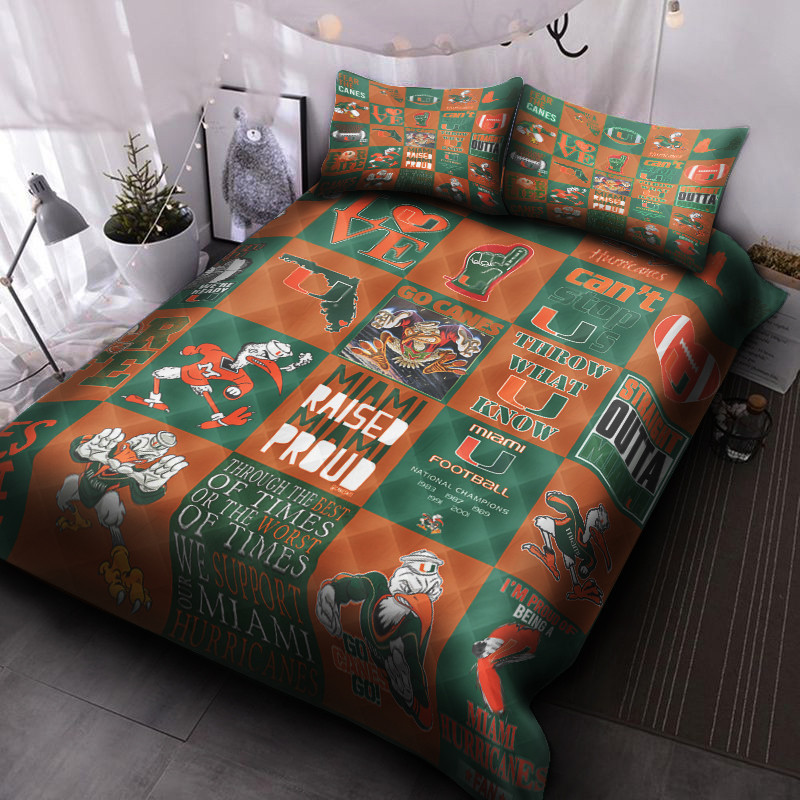 Miami Hurricanes Fan Bedding Set