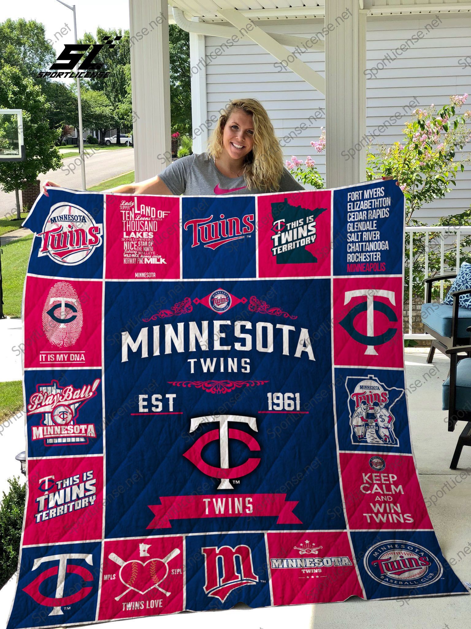 Mlb 8211 Minnesota Twins Quilt Blanket