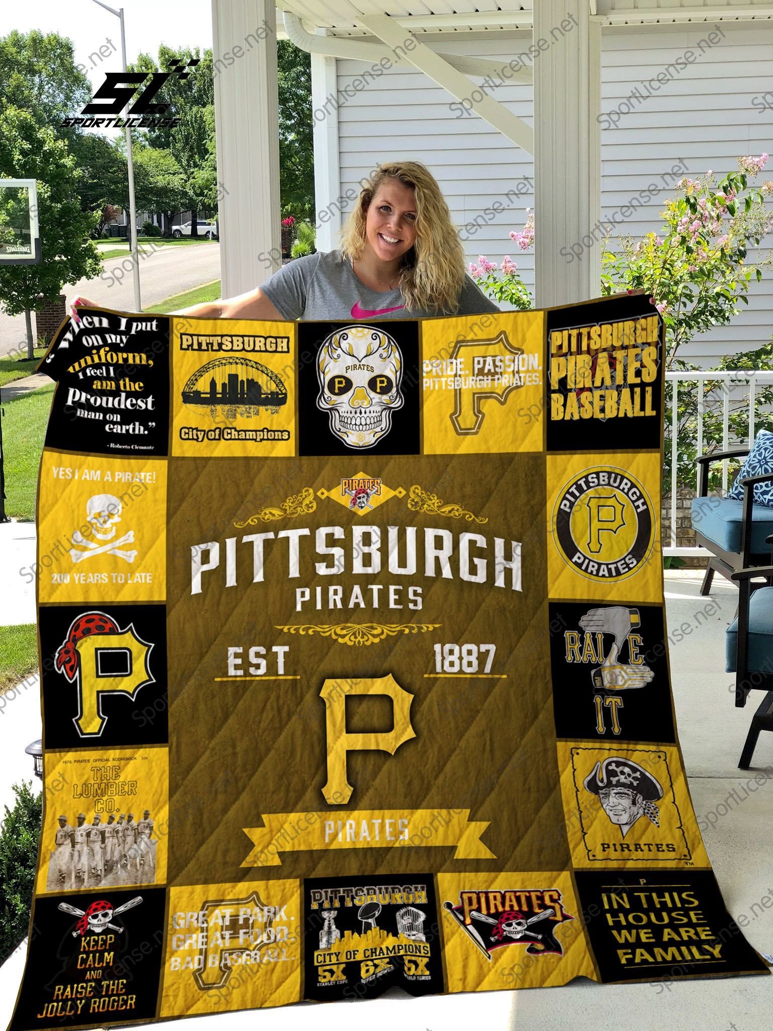 Mlb 8211 Pittsburgh Pirates Quilt Blanket