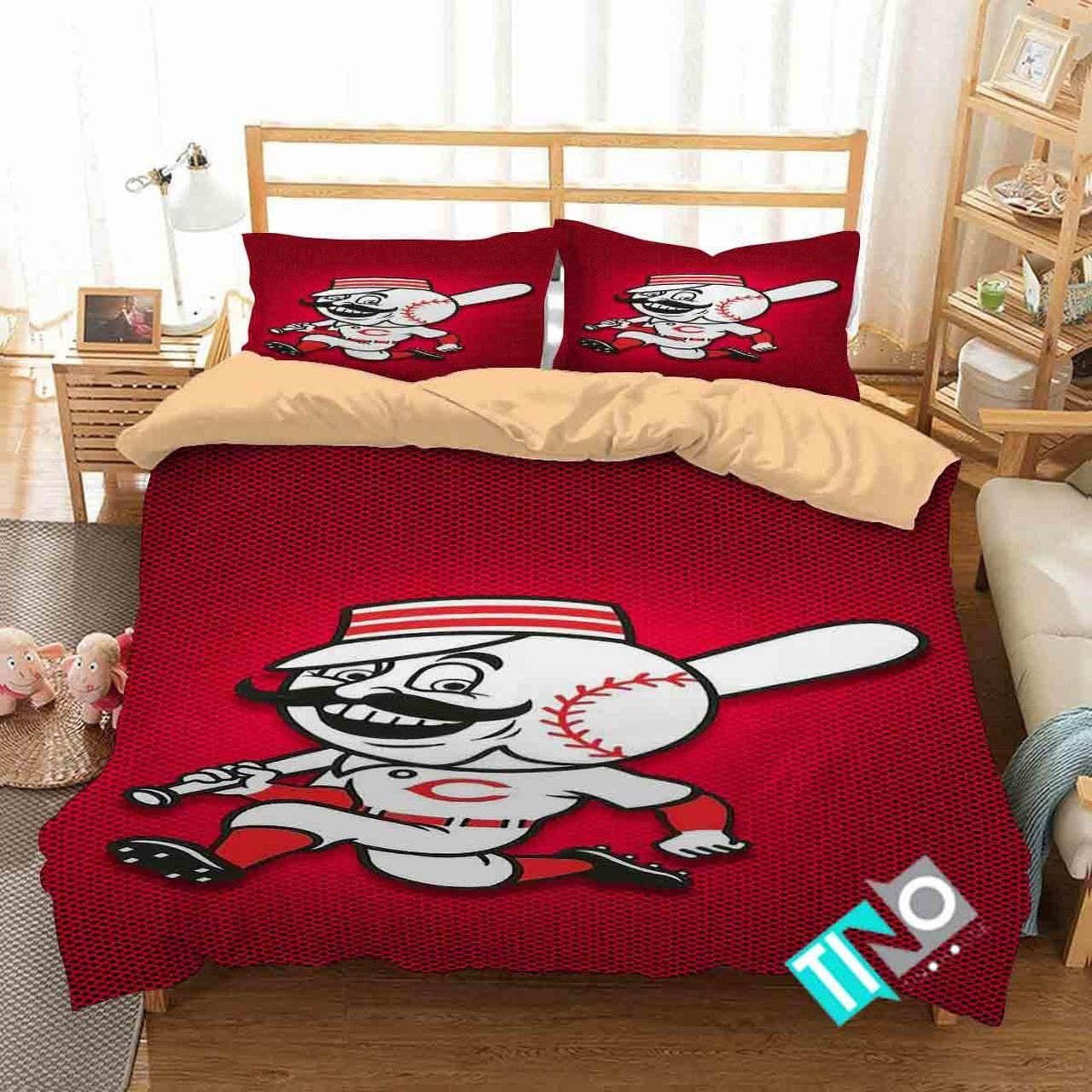 Mlb Cincinnati Reds 1 Logo 3d Personalized Customizedbedding Sets Duvet Cover Bedroom Set Bedset Bedlinen
