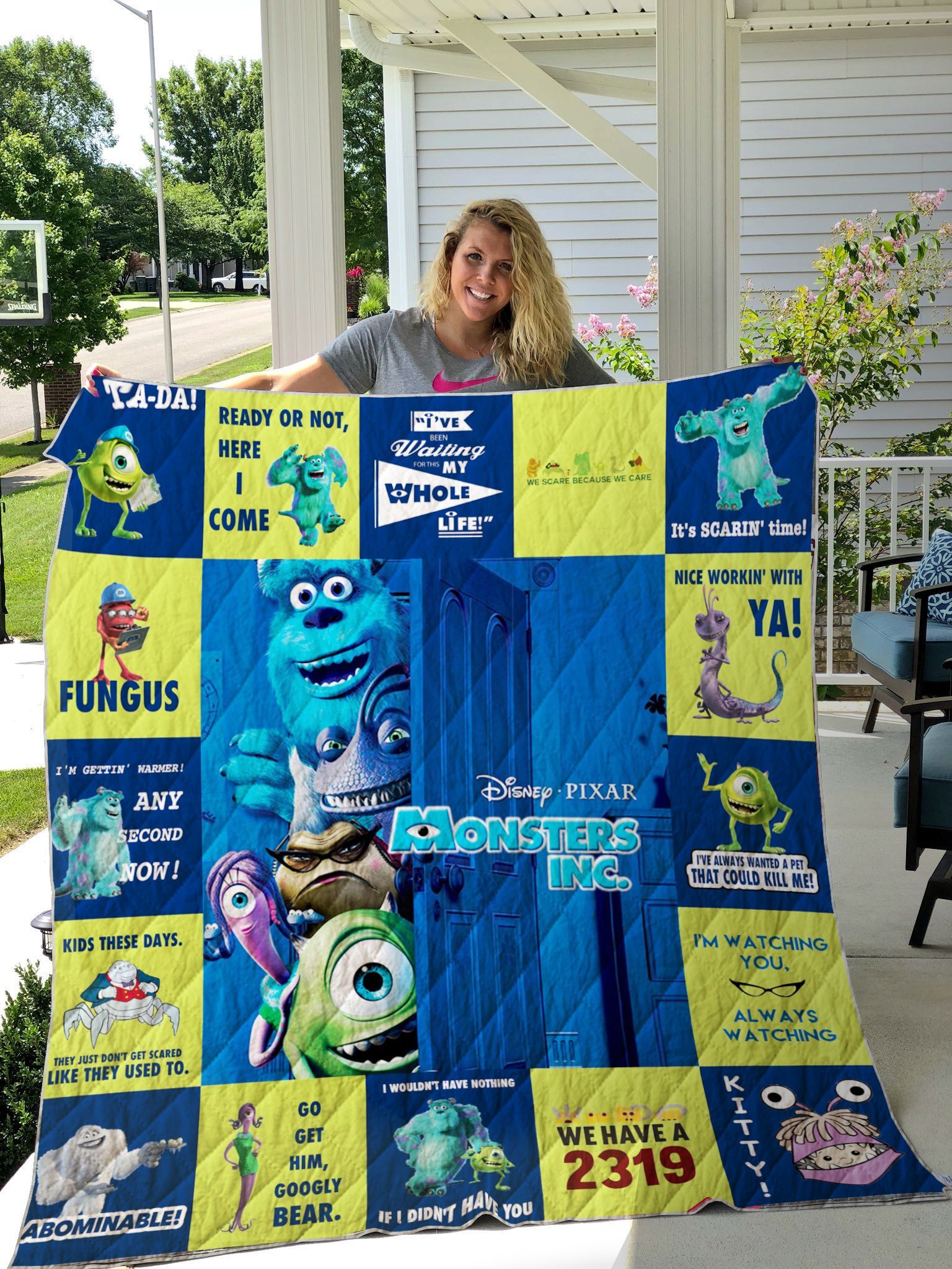 Monsters Inc Quilt Blanket For Fans Ver 17