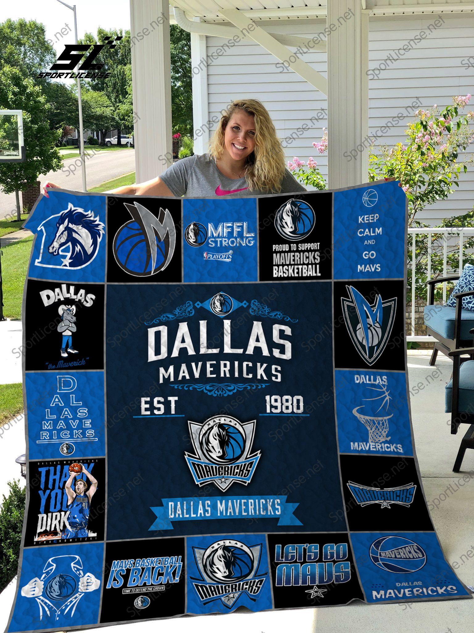 Nba 8211 Dallas Mavericks 17 Quilt Blanket