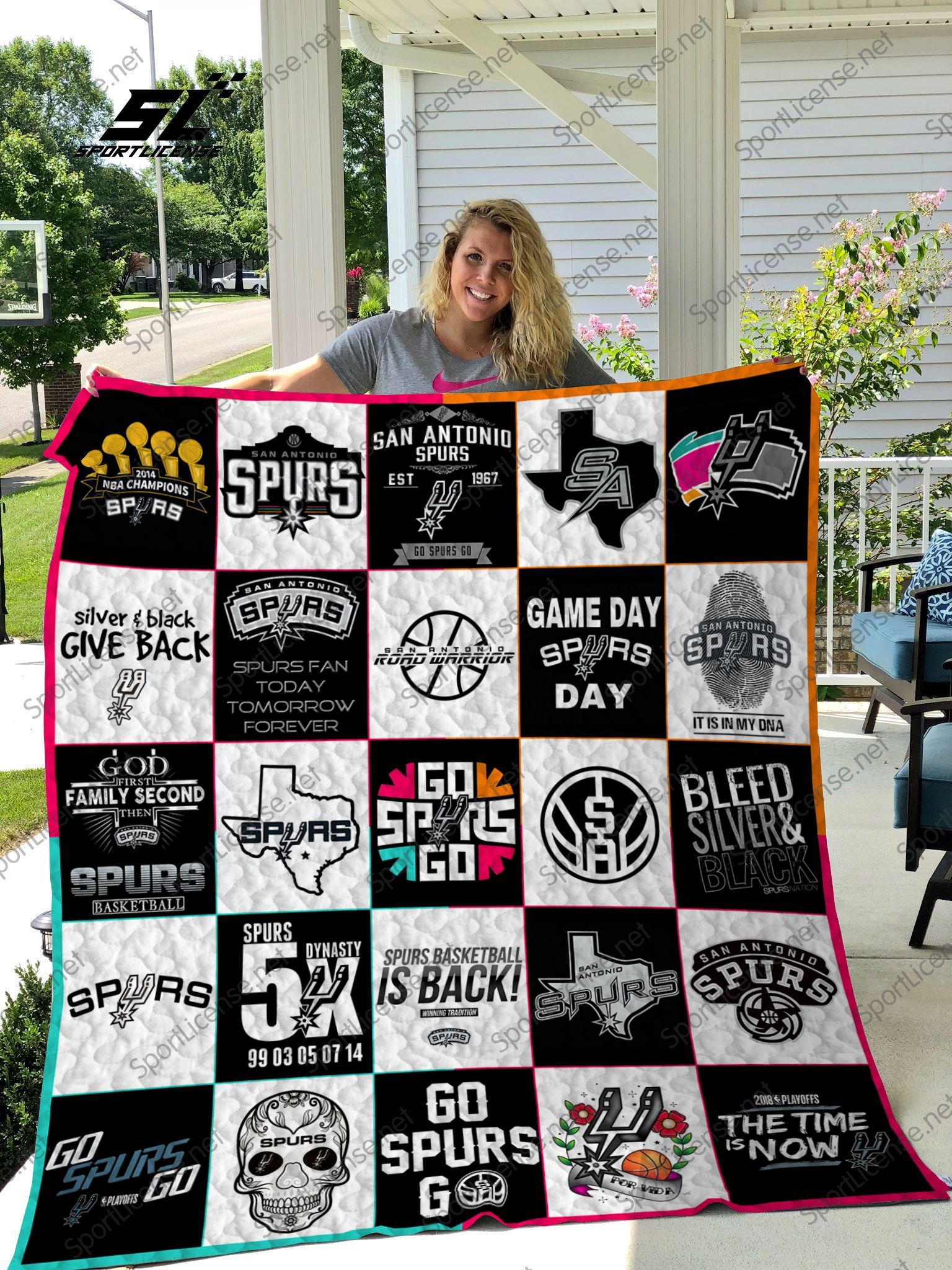 Nba 8211 San Antonio Spurs 25 Quilt Blanket