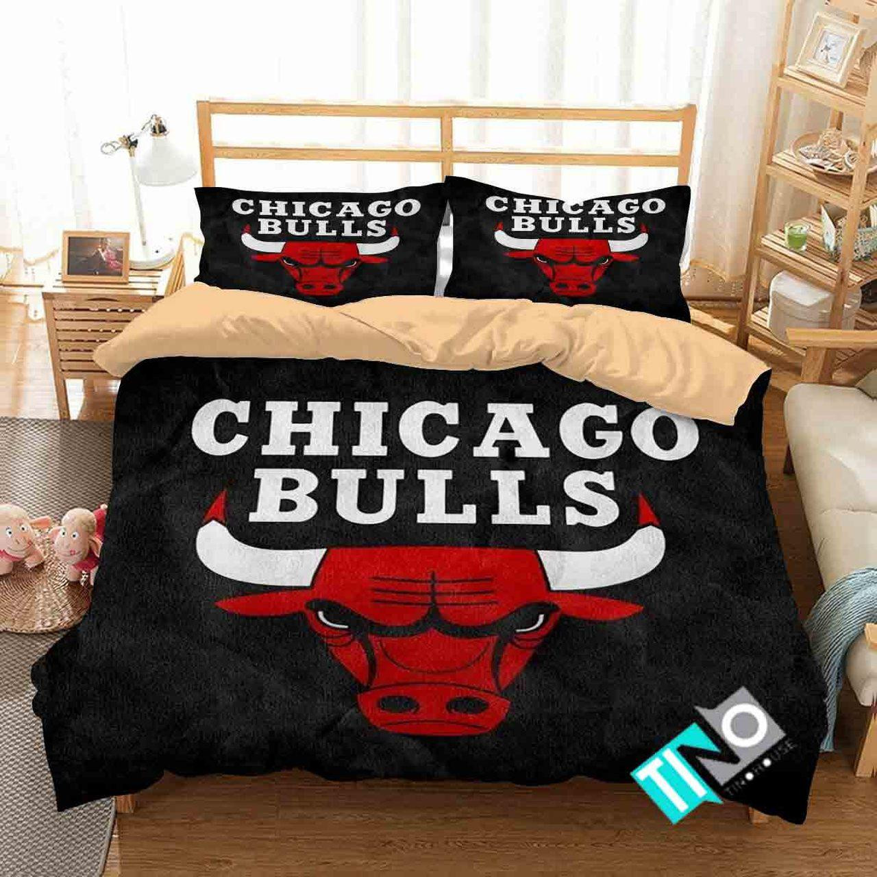 Nba Chicago Bulls 1 Logo 3d Personalized Customized Beddingsets Duvet Cover Bedroom Set Bedset Bedlinen V