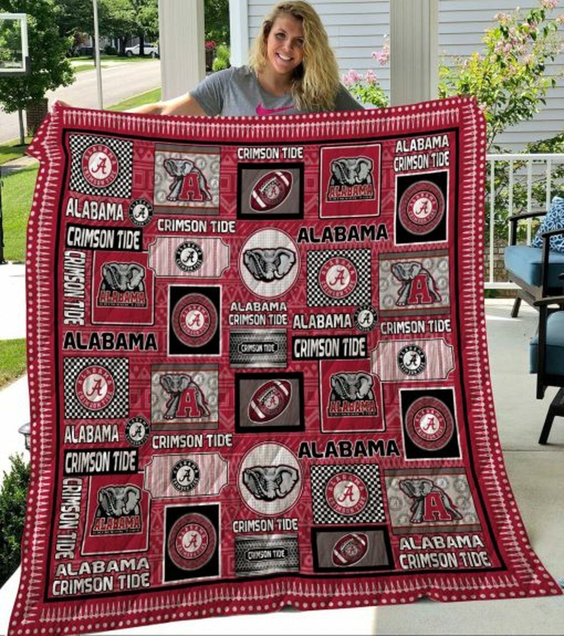 Ncaa Alabama Crimson Tide Quilt Blanket 735
