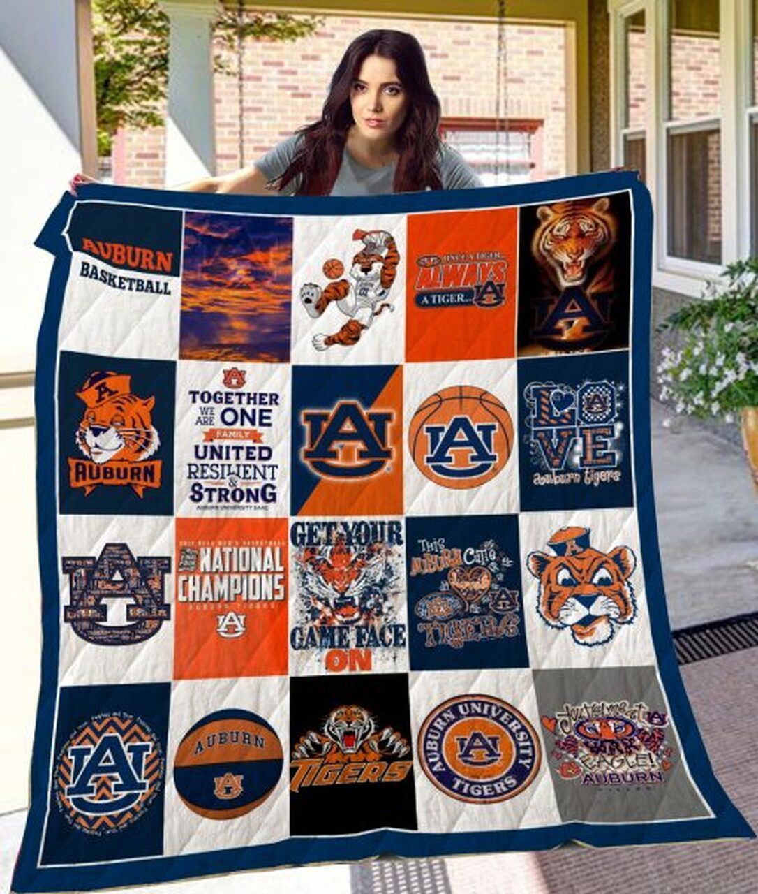Ncaa Auburn Tigers Quilt Blanket 812