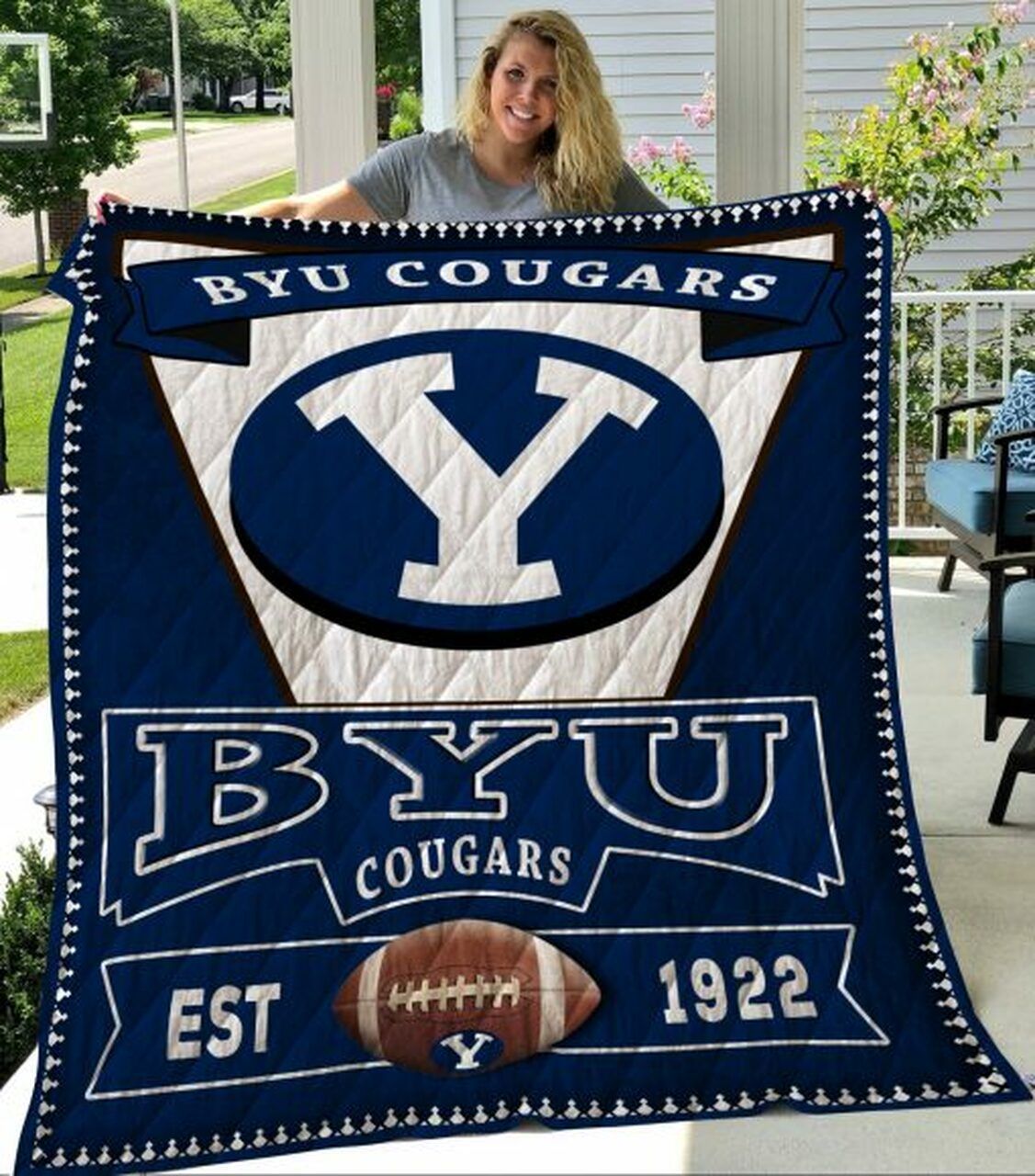 Ncaa Byu Cougars Quilt Blanket 1618