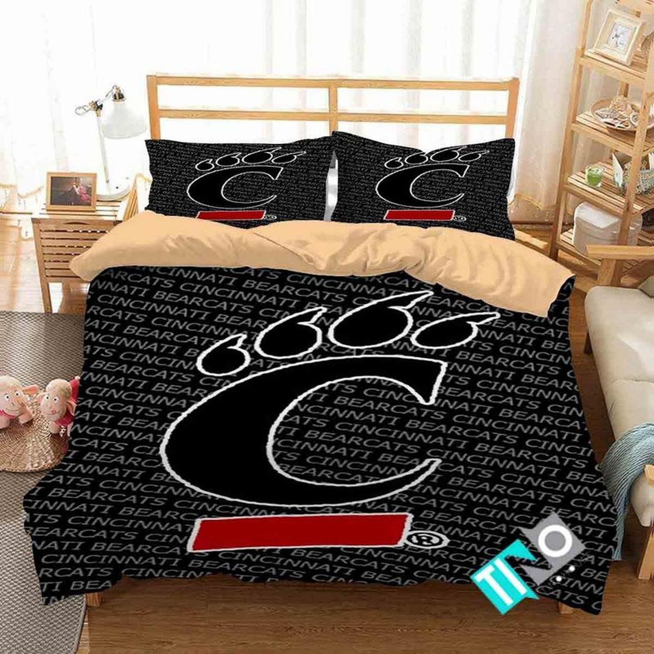 Ncaa Cincinnati Bearcats 1 Logo D 3d Personalized Customizedbedding Sets Duvet Cover Bedroom Set Bedset Bedlinen