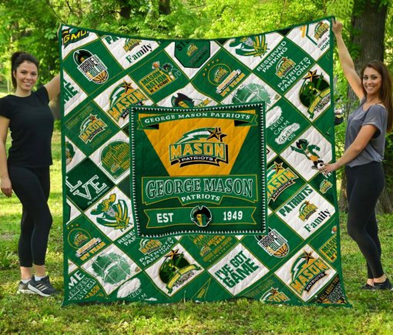 Ncaa George Mason Patriots Quilt Blanket 1166