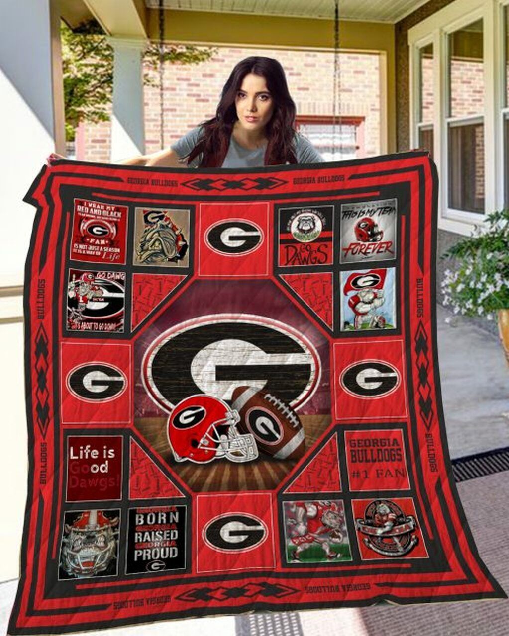 Ncaa Georgia Bulldogs Quilt Blanket 865