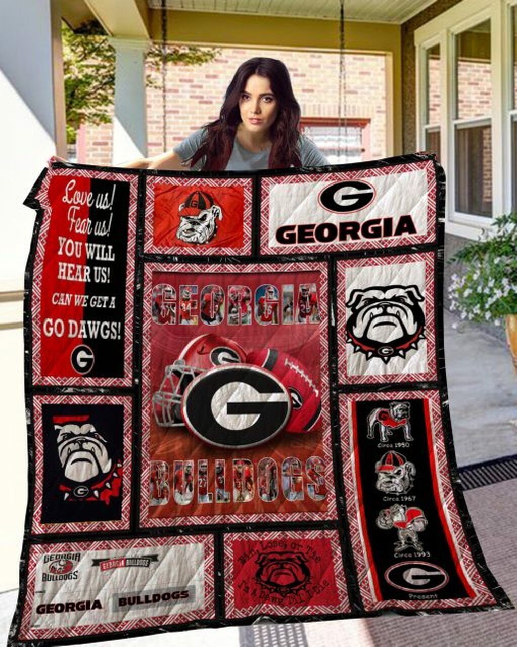 Ncaa Georgia Bulldogs Quilt Blanket 878