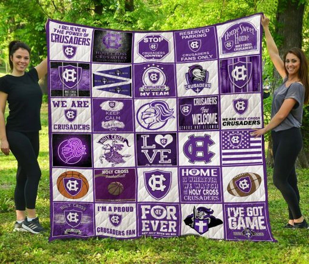 Ncaa Holy Cross Crusaders Quilt Blanket 1554