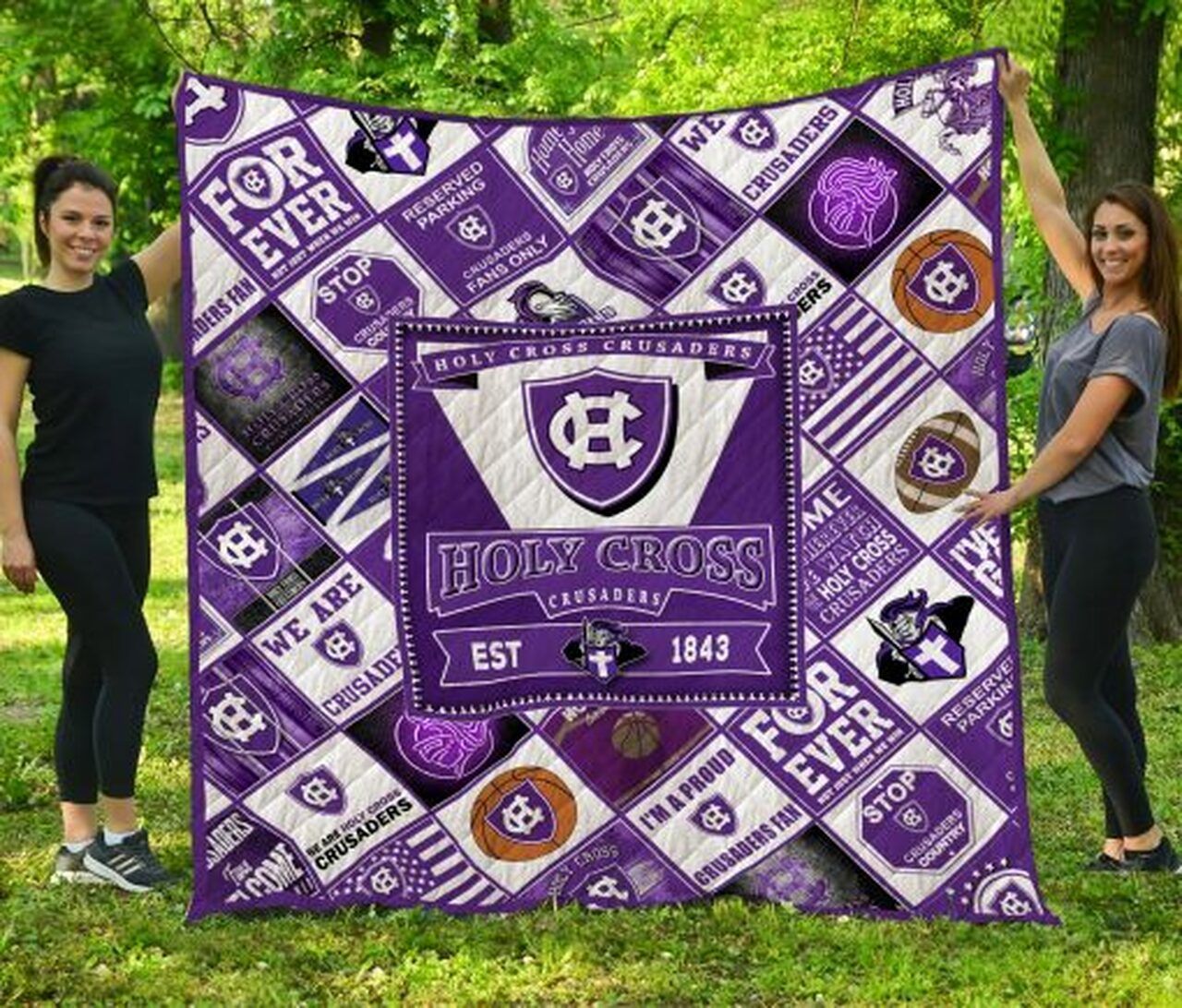 Ncaa Holy Cross Crusaders Quilt Blanket 1556