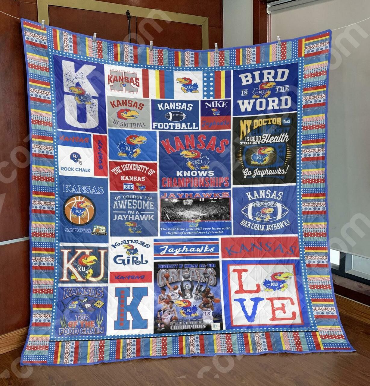 Ncaa Kansas Jayhawks Quilt Blanket 323