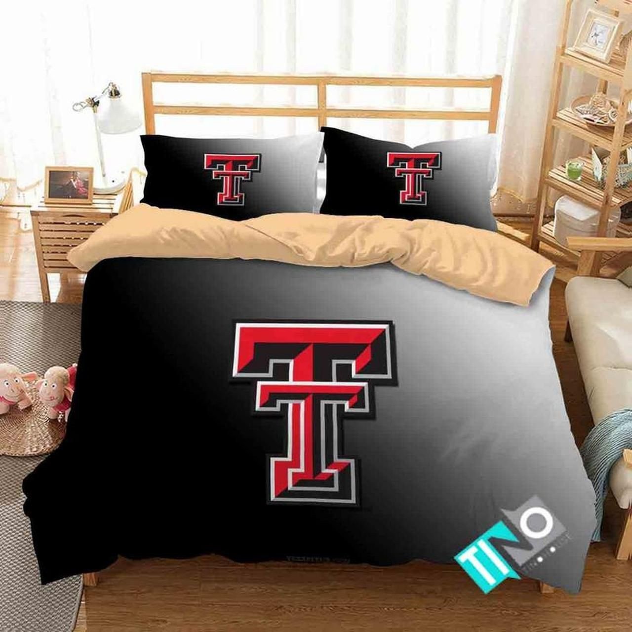Ncaa Texas Tech Red Raiders 1 Logo N 3d Personalizedcustomized Bedding Sets Duvet Cover Bedroom Set Bedset Bedlinen