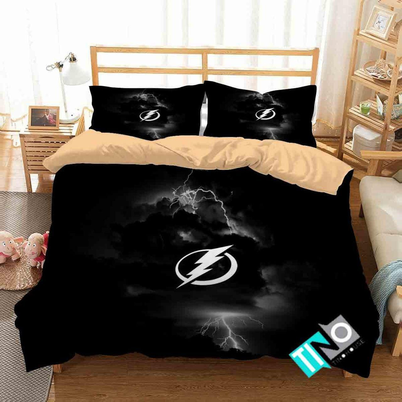 Nhl Tampa Bay Lightning 1 Logo 3d Personalized Customizedbedding Sets Duvet Cover Bedroom Set Bedset Bedlinen V