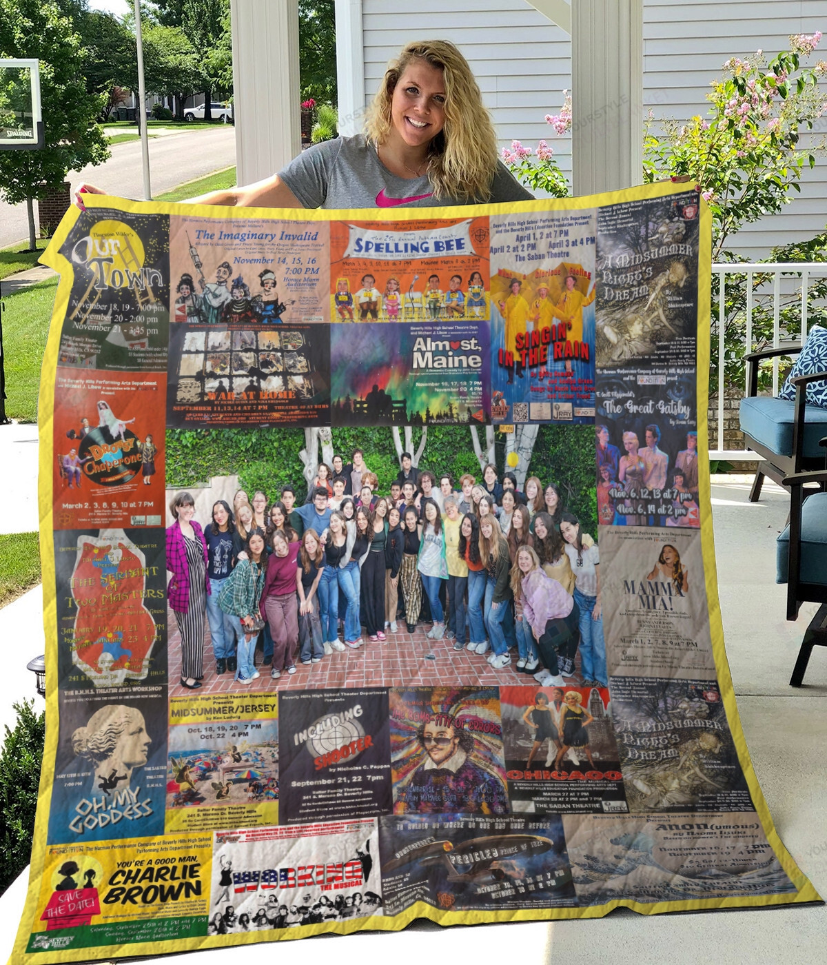 Personalized Memory Collage Quilted Blanket Bz18