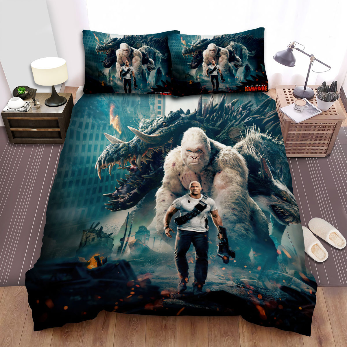 Rampage (2018) Movie Wallpaper Bed Sheets Spread Comforter Duvet Cover Bedding Sets
