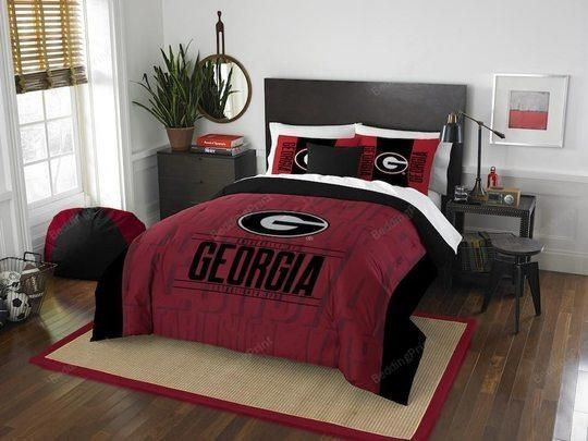 University Of Georgia Established 1785 Bulldogs Logo Bedding Set