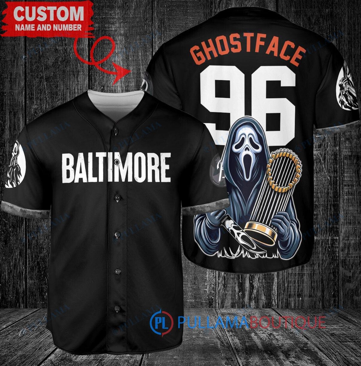 Baltimore Orioles Ghostface Scream Halloween World Series Trophy Jersey