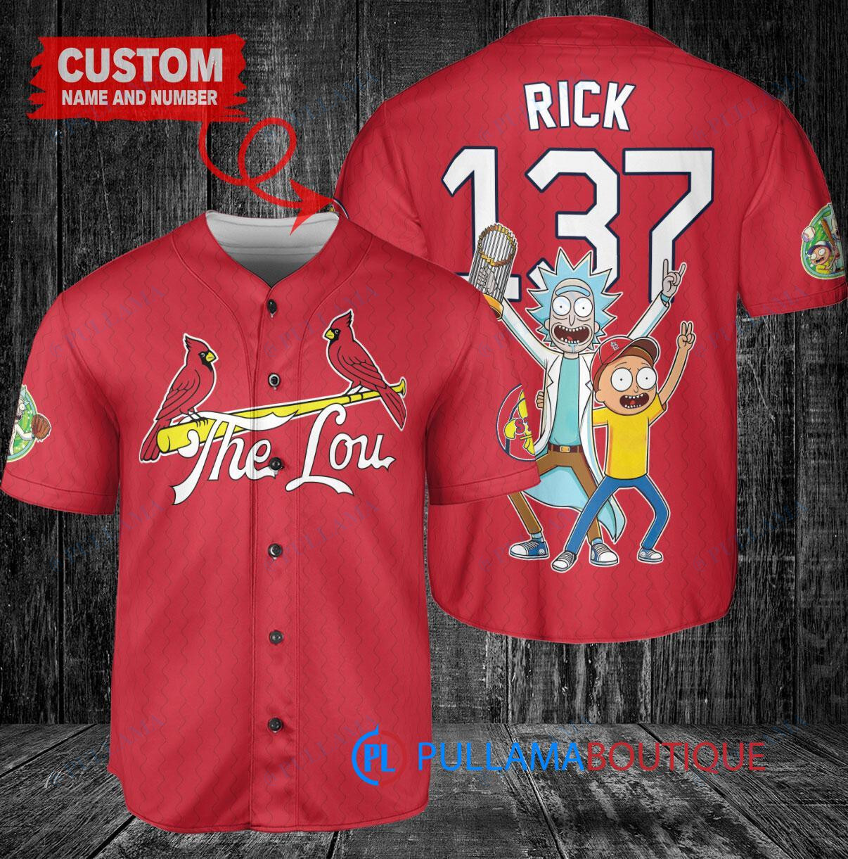 St. Louis Cardinals x Rick and Morty Baseball Jersey - Red City Connect