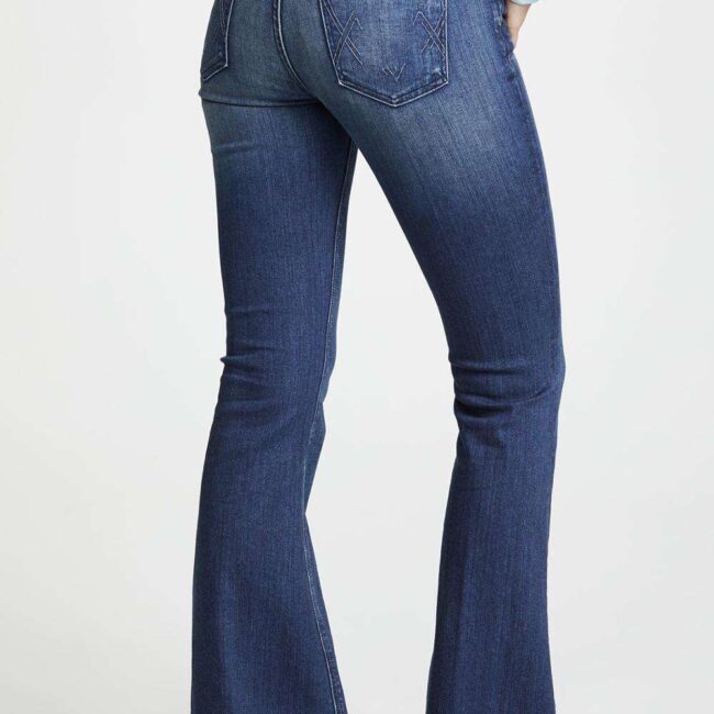 Classic Medium Wash Flared Leg Denim Jeans SP43