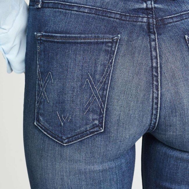 Classic Medium Wash Flared Leg Denim Jeans SP43