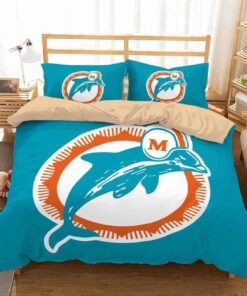 3d Miami Dolphins Bed Sheets Duvet Cover Bedding Sets