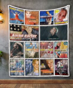 Aaron Carter Album Covers Quilt Blanket