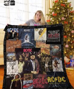 Acdc Albums Cover Poster Quilt Blanketver 3