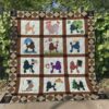 Active Poodle Quilt Blanket Great Customized Blanket Gifts For Birthday Christmas Thanksgiving