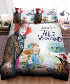 Alice In Wonderland (i) (2010) Johnny Depp Movie Poster Bed Sheets Duvet Cover Bedding Sets