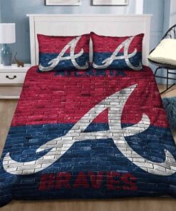 Atlanta Braves Bricks Bedding Set