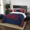 Atlanta Braves Halloween And Christmas Customize Duvet Cover Bedding Set