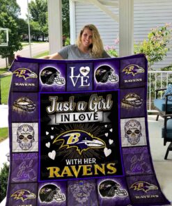 Baltimore Ravens Girl Quilt Blanket 01