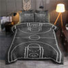 Basketball Court Illustration Bedding Set For Fans (duvet Cover & Pillow Cases)