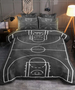 Basketball Court Illustration Bedding Set For Fans (duvet Cover & Pillow Cases)