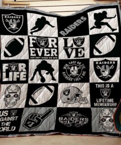 Bc Las Vegas Raiders Quilt Blanket Ver 03