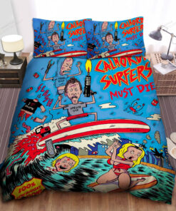 Beavis And Butt-head In Parody Vintage Film Poster Bed Sheets Spread Comforter Duvet Cover Bedding Sets