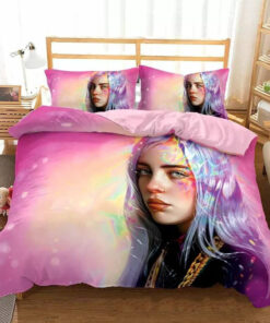 Billie Eilish Bellyache Portrait Painting Bedding Set Duvet Cover Pillow Cases
